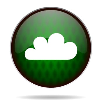 cloud green internet icon