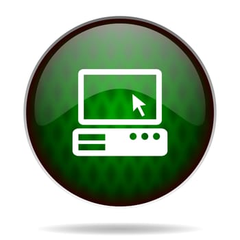 computer green internet icon