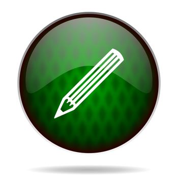 pencil green internet icon
