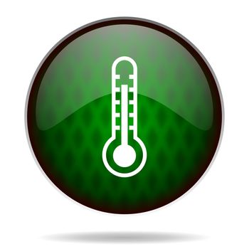 thermometer green internet icon