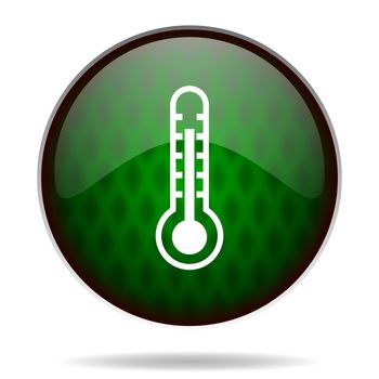 thermometer green internet icon