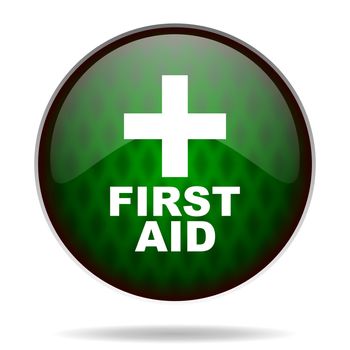 first aid green internet icon