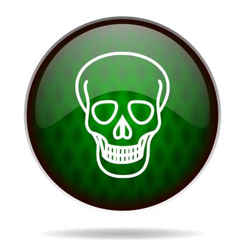 skull green internet icon