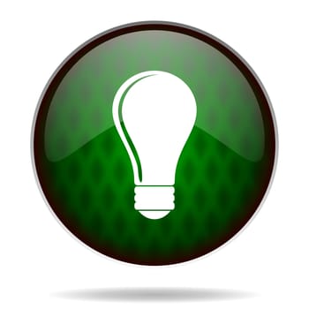 bulb green internet icon