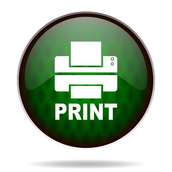 printer green internet icon