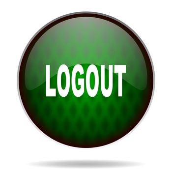 logout green internet icon