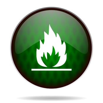 flame green internet icon