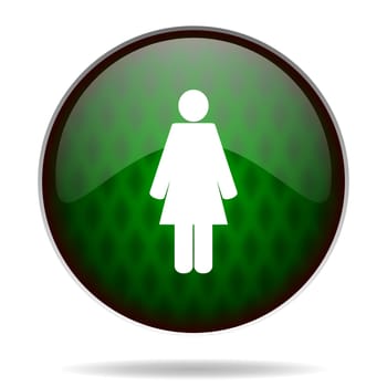 female green internet icon