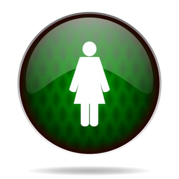 female green internet icon