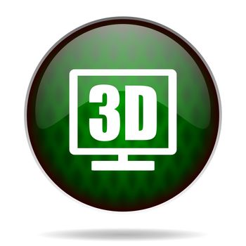 3d display green internet icon