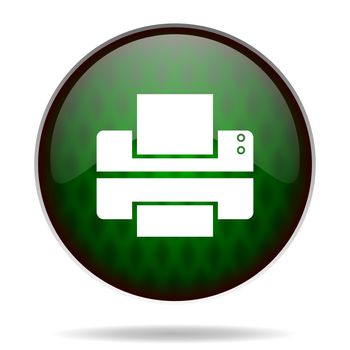 printer green internet icon