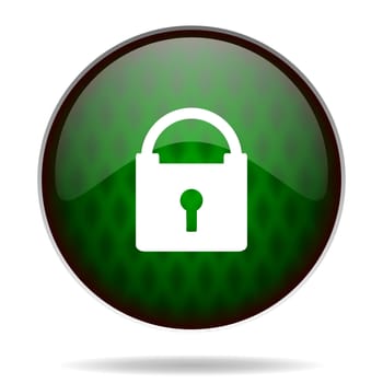 padlock green internet icon