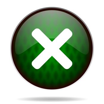 cancel green internet icon