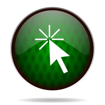 click here green internet icon