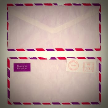 Vintage looking mail letter envelope