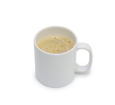 White ceramic coffee mug. Isolated on a white.