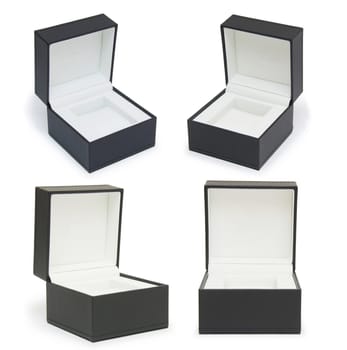 black boxes collection  on white background