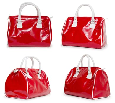 Female bags collection on white background