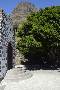 Plaza de Masca. Little village of Masca, Tenerife, Spain