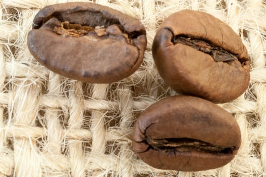 beautiful background of macro of coffe in studio