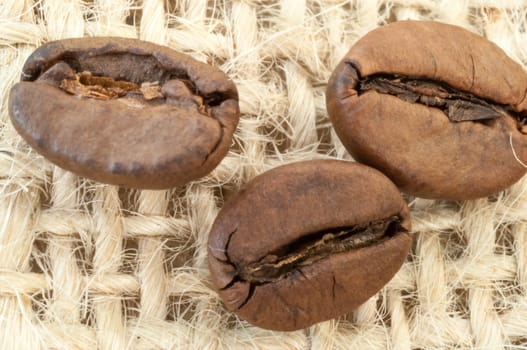 beautiful background of macro of coffe in studio