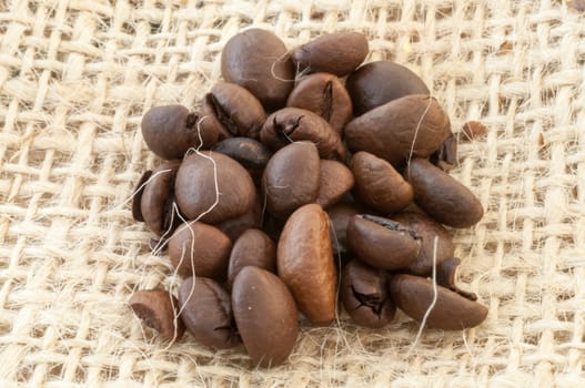 beautiful background of macro of coffe in studio