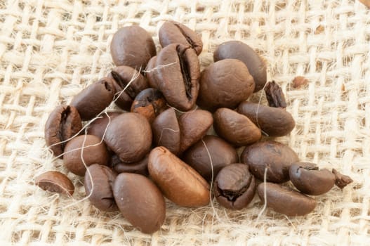 beautiful background of macro of coffe in studio