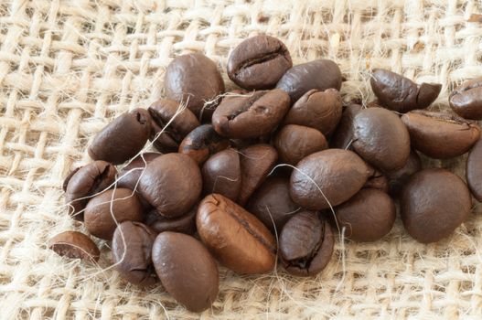 beautiful background of macro of coffe in studio