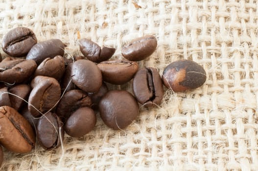 beautiful background of macro of coffe in studio