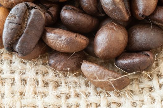 beautiful background of macro of coffe in studio