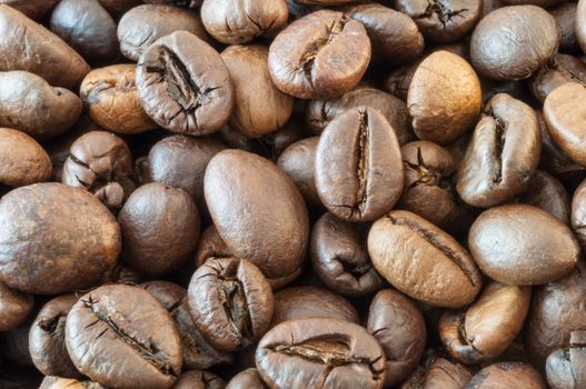 beautiful background of macro of coffe in studio