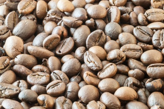 beautiful background of macro of coffe in studio