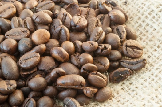 beautiful background of macro of coffe in studio