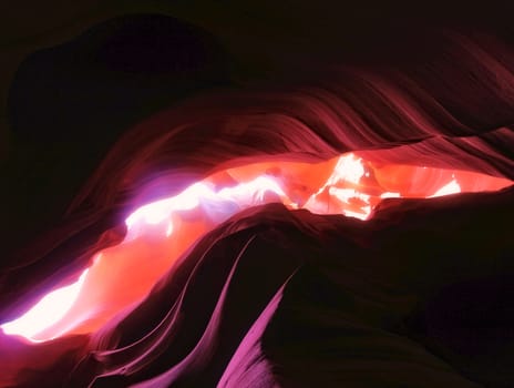 Beautiful red rock at Antelope Canyon in the USA.