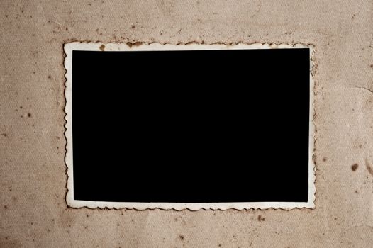 Vintage blank photograph frame with copy space. 
