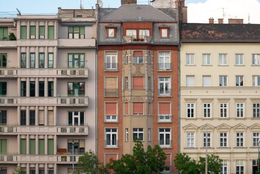 Closeup photo of an old building exterior