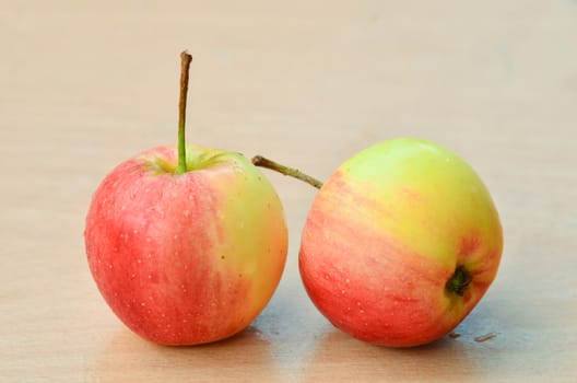 Fresh apples on table