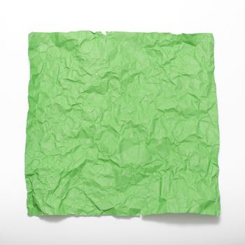 texture of wrinkled green paper background