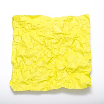 texture of wrinkled yellow paper background