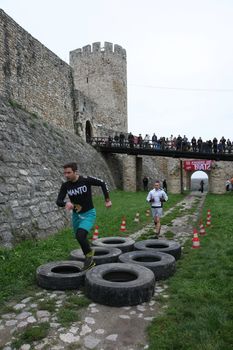Race of Spartans held  on 25 Oktober 2014,on Belgrade fortress Kalemegdan,Serbia as promotion of healthy styles of life