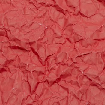 texture of wrinkled red paper  background