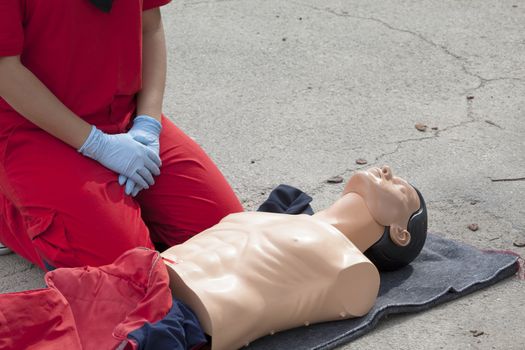 Cardiopulmonary resuscitation (CPR) training detail 