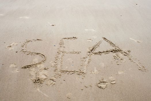 drawings in the sand on beach