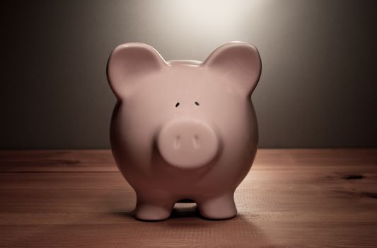 Piggy bank on a table 