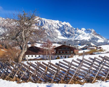 Winter in the Alps, Austria. Panorama shot