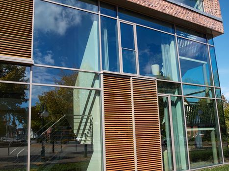 Corporate modern design glass office business building center 