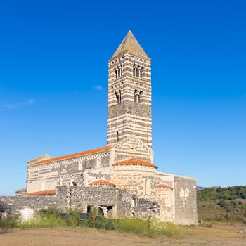 Santa Trinita di Saccargia, beautiful Romanesque church in northern Sardinia Sassari Province. Itay.