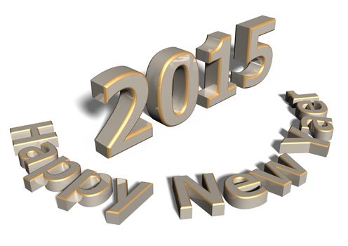 Happy New Year 2015 square greeting card.
