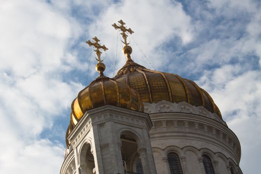 Moscow, Russia - October 30, 2014. The Cathedral of Christ the Savior in Moscow