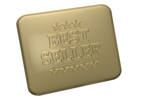 High Quality Best seller product badge isolated on white.